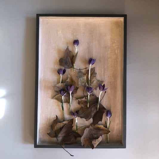 Making a paper flower shadow box