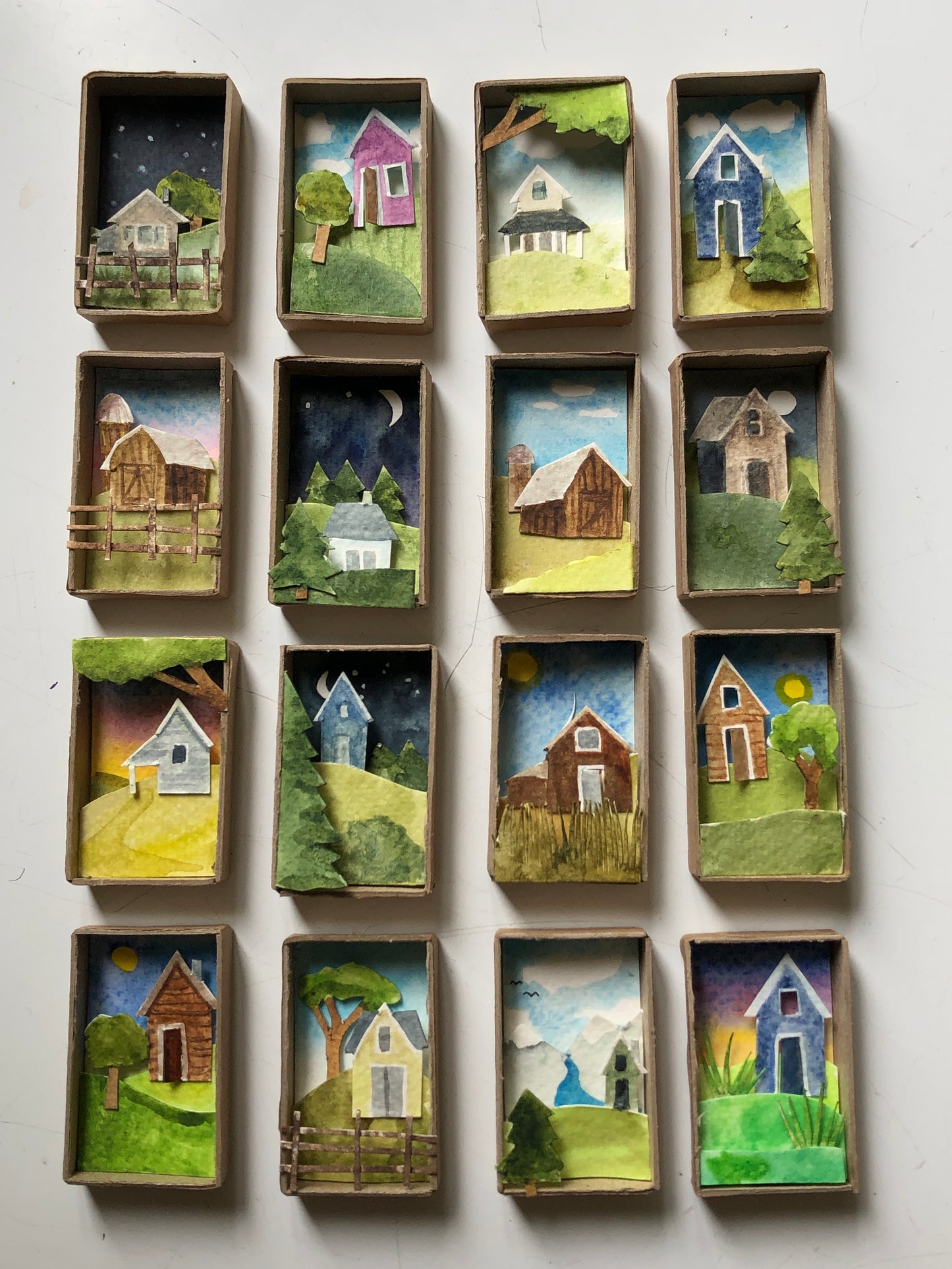 Matchbox Dioramas: Colourful Houses