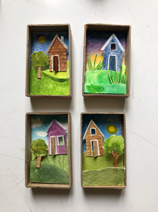 Matchbox Dioramas: Colourful Houses